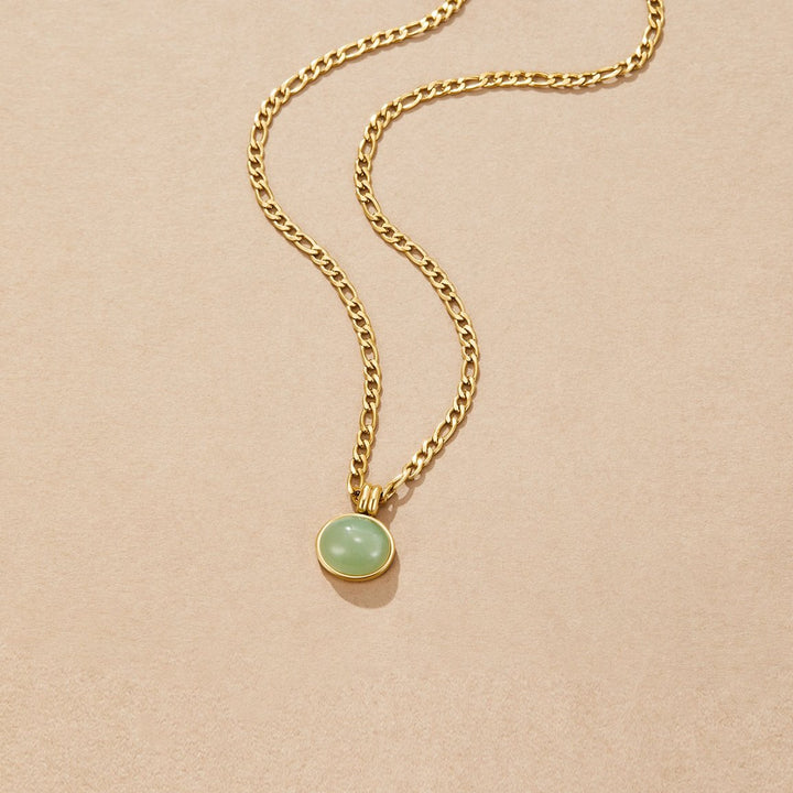 Aveline | Jade Glow Pendant Necklace