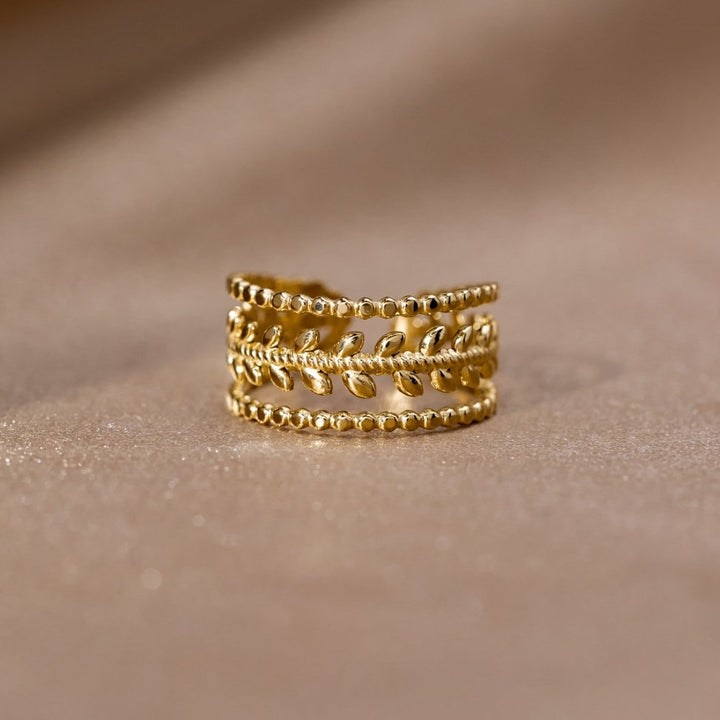 Liza | Layered Gold Leaf Ring