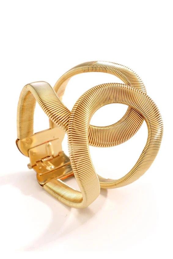 Meira | Metallic Textured Geometric Bracelet
