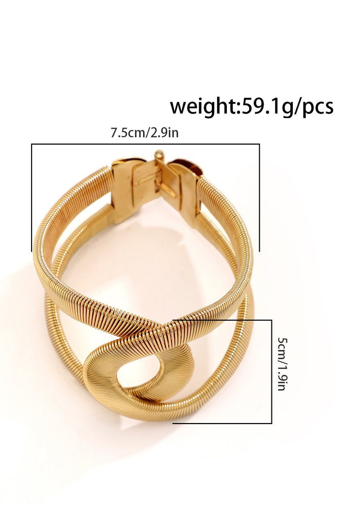 Meira | Metallic Textured Geometric Bracelet