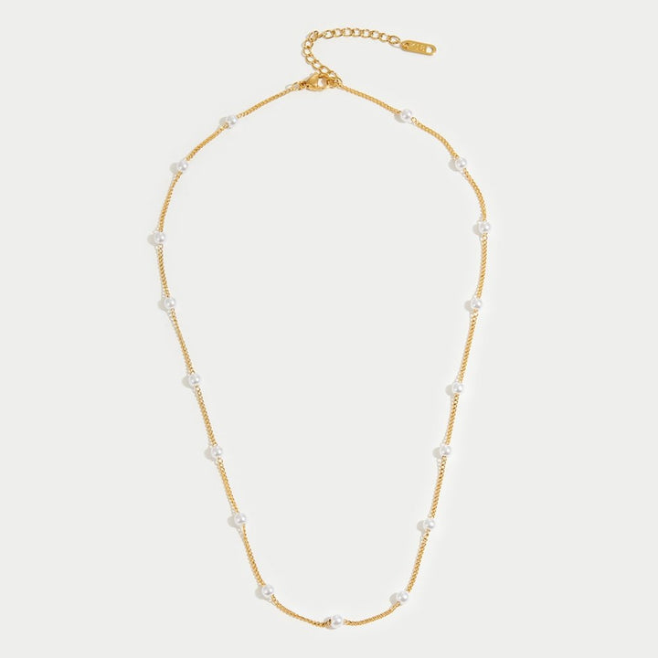 Aeris | Pearl Accent Gold Necklace