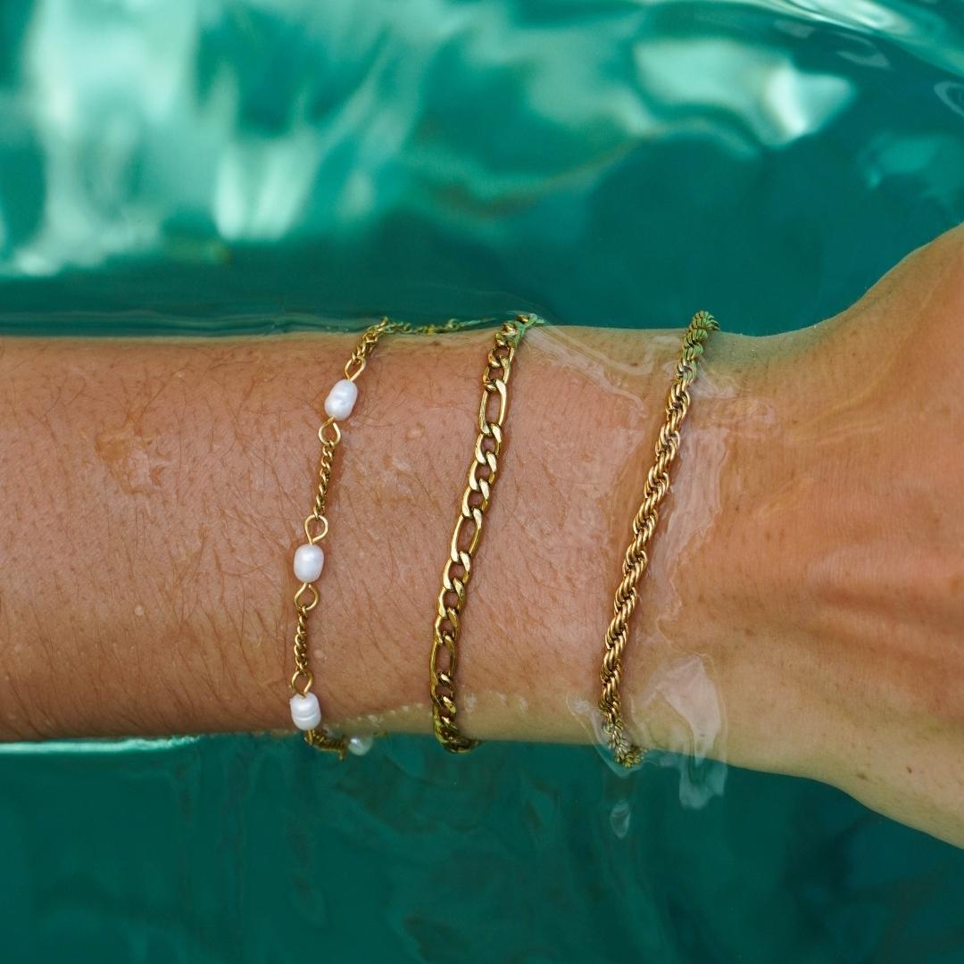 Amara | 18K Gold Rope Chain Bracelet