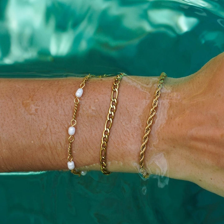 Amara | 18K Gold Rope Chain Bracelet
