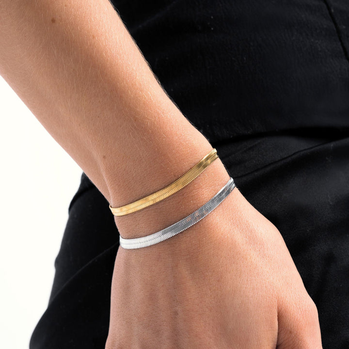 Soléa | 18K Gold Herringbone Bracelet