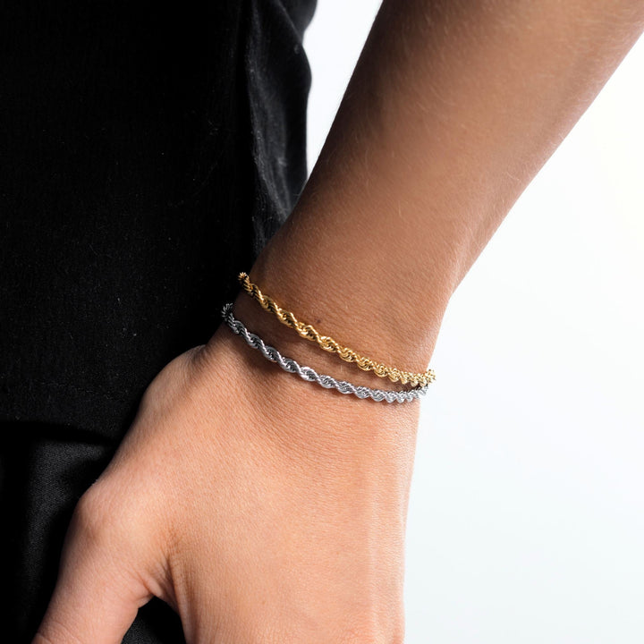 Amara | 18K Gold Rope Chain Bracelet