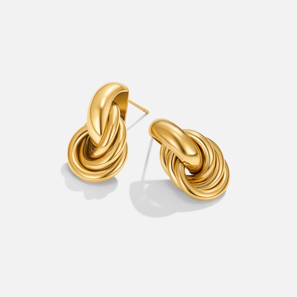 Anela | Twisted Gold Hoop Earrings